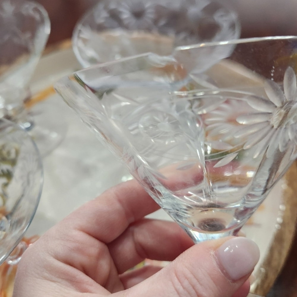 Stunning etched cocktail glasses - Picture 4 of 6